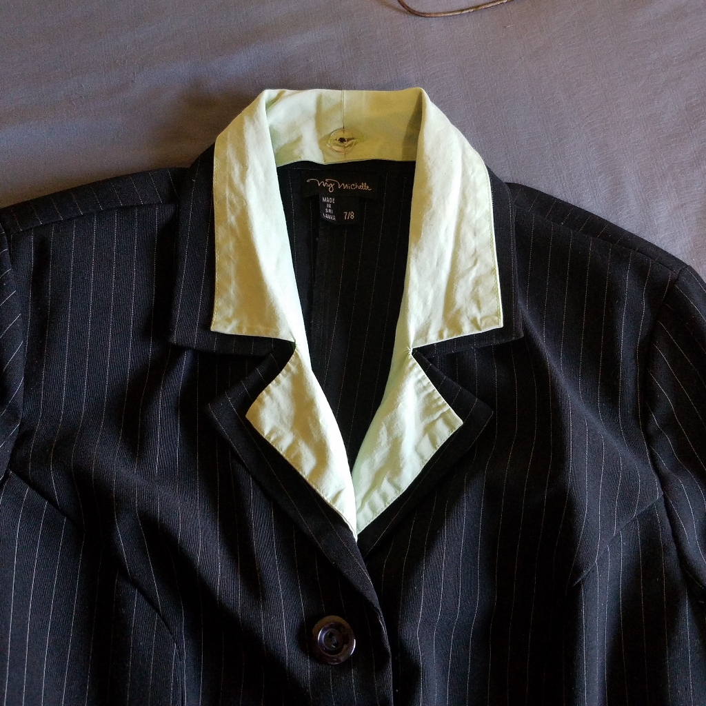 Black Pin Stripe Suit